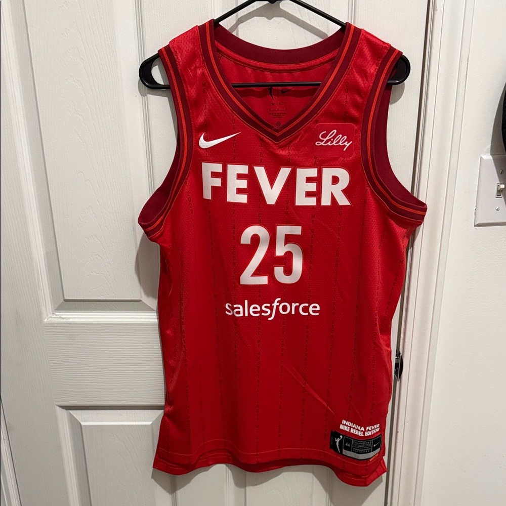 Nike Indiana Fever Rebel Edition DeWanna Bonner Basketball Jersey, Red, Size M